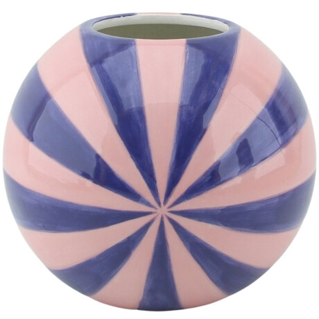 Housevitamin Vaas - Bloemenvaas Swirl- Dolomiet - Roze/Violet - 15x15x13,5cm