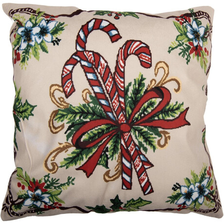 Clayre & Eef Kussenhoes 45x45 cm Beige Polyester