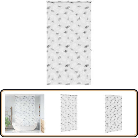 vidaXL Doucherolgordijn - 120x240 cm - Bladerenpatroon Douchegordijn - Douchecabine - Badkamerroutine - Privacy - Ruimtebesparing