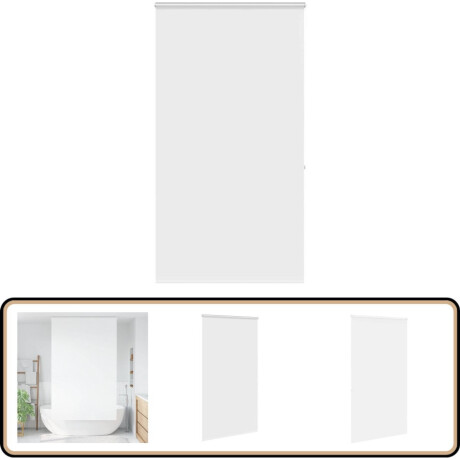 vidaXL Doucherolgordijn - 130x240 cm - Wit - Aluminium Douchegordijn - Douchecabine - Badkamerroutine - Badkamerinrichting - Ruimtebesparing