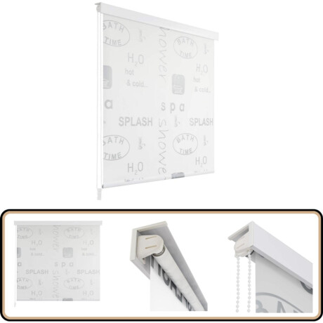 vidaXL Douche Rolgordijn 140x240 cm - Splash Design Rolgordijn - Douchegordijn - Badkamerroutine - Waterproof - Snel Drogend