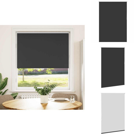 vidaXL Rolgordijn - Rolgordijnen - Dag- En Nachtgordijn - Verduisterend Rolgordijn - Rolgordijn verduisterend 115x150 cm stofbreedte 110,7 cm zwart