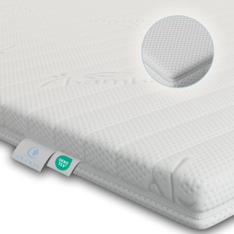 Topmatras - 200x200 - ANTI SLIP Topper - PREMIUM BAMBOO Tijk - Afritsbaar / Wasbaar - HR Koudschuim - 8 cm - Orthopedisch - Anti-allergisch - Zacht - Hybrid - Topdekmatras - Topper Hotel XL - Anti Bacterieel - Okoetex gecertificeerd