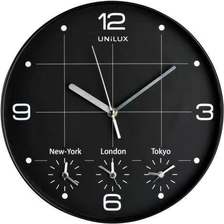 UNILUX On Time klok - metallic grijs/wit