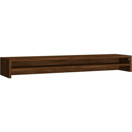 vidaXL - Monitorstandaard - 100x24x13 - cm - bewerkt - hout - gerookt - eikenkleurig