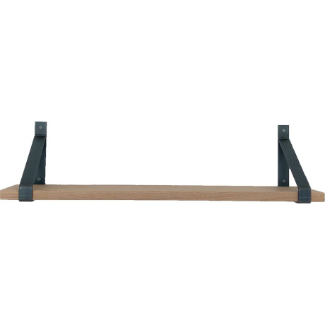 GoudmetHout - Massief eiken wandplank - 200 x 25 cm - Licht Eiken - Inclusief industriële plankdragers MAT BLANK - lange boekenplank