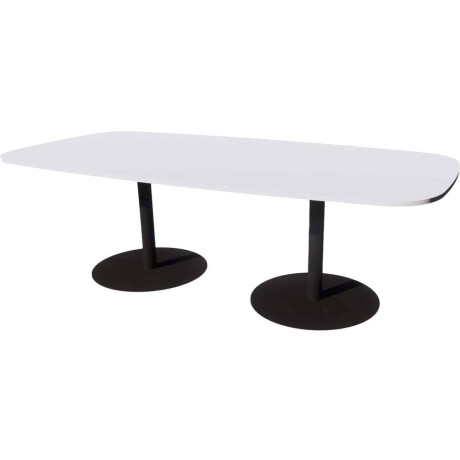 Linesto Vergadertafels Deens Ovaal 240cm breed 120 cm diep Framekleur Aluminium Bladkleur Logan Eiken