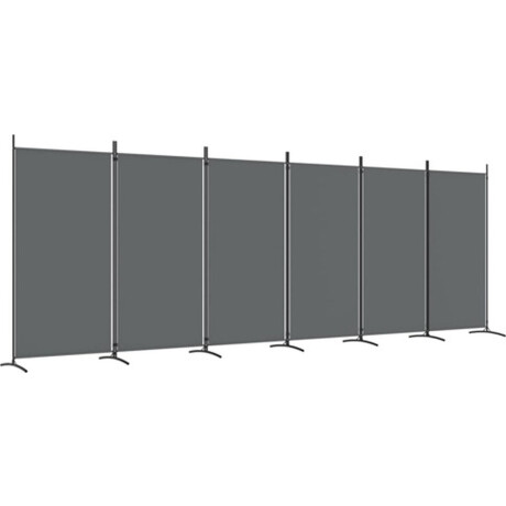 vidaXL - Kamerscherm - met - 6 - panelen - 520x180 - cm - stof - antracietkleurig