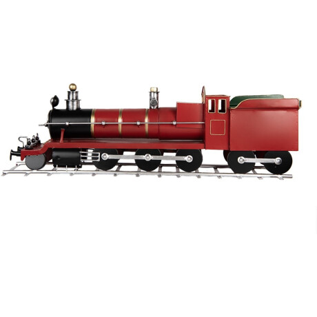 Clayre & Eef Decoratie Beeld Trein 86x18x27 cm Rood Metaal