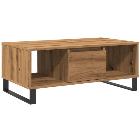 vidaXL Salontafel 90x50x36,5 cm bewerkt hout artisanaal eikenkleurig - Salontafel - Salontafels - Bijzettafel - Banktafel