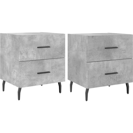 vidaXL Nachtkastjes set van 2 - Betongrijs design Nachtkastjes - Kast - Bijzettafel - Meubilair - Betongrijs