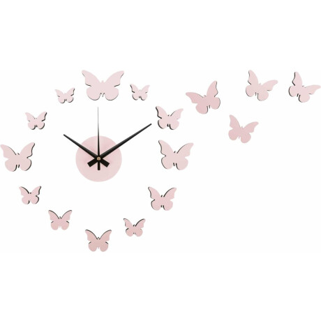 Karlsson Wandklok Diy Butterfly - Roze - Ø35cm - Wandklok Scandinavisch