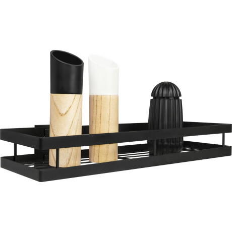 QUVIO Kruidenrek / Wandrek / Kruidenrek ophangbaar / Kruidenrekje / Kruidenrek voor kruidenpotjes / Kruidenrekken / Wandrek industrieel / Wandrek metaal zwart - Metaal