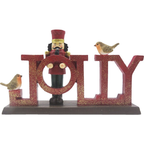 Clayre & Eef Beeld Notenkraker 18 cm Rood Kunststof