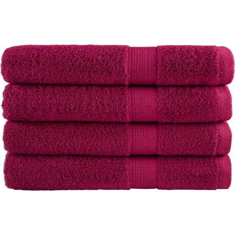 vidaXL - Saunahanddoeken - SOLUND - 4 - st - 600 - g/m² - 80x200 - cm - bordeaux