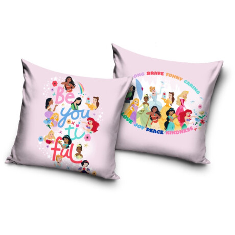 Disney Princess Kussenhoes – 40x40 cm – Fluweelzacht – Roze – Alleen Hoes