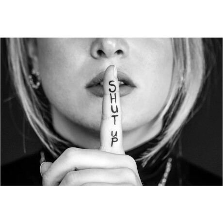 Housevitamin Poster - Shut Up - Papier - Zwart/Wit - A4 - 29x21x1cm