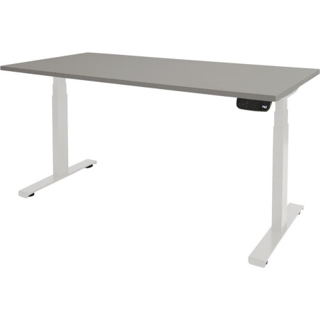 Zit Sta Bureau - T-poot Elek 180x90 grijs -wit frame