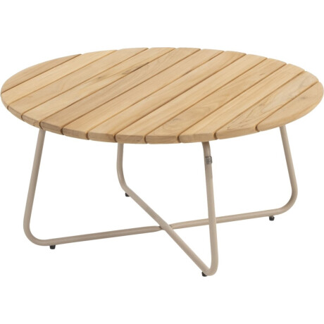 4 Seasons Verdi ronde salontafel teak 73 cm. - Latte