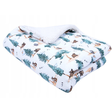 BabyLux Muslin Teddy Kinderdeken Dubbelzijdig 100x75 cm