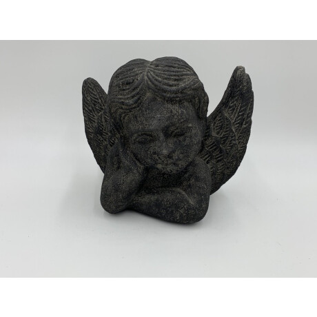 Decoratie beeld engel steen grijs stone antraciet 14,5 x 19 cm | 65526 | Home Sweet Home | Stoer & Sober Woonstijl