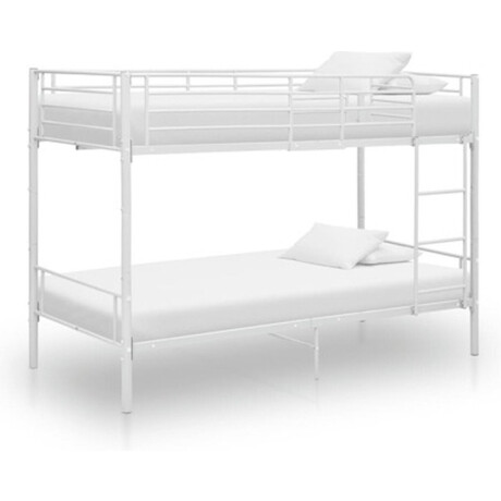 vidaXL - Stapelbed - metaal - wit - 90x200 - cm