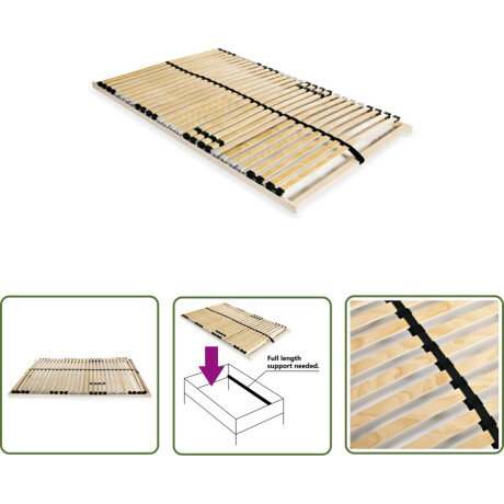 vidaXL Slaapcomfort - Lattenbodem - Lattenbodem met 28 latten 7 zones 120x200 cm - Bedbodems - Houten Lattenbodem - Beukenhout
