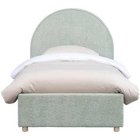 Leen Bakker - Vipack Bed Moon Met Opbergruimte - Mint - 90x200 Cm - Stof - Groen