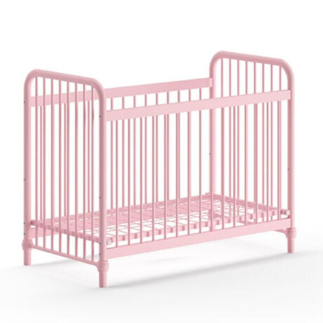 Leen Bakker - Vipack Babybed Bronxx - 60x120cm - Misty Pink - Metaal - Roze