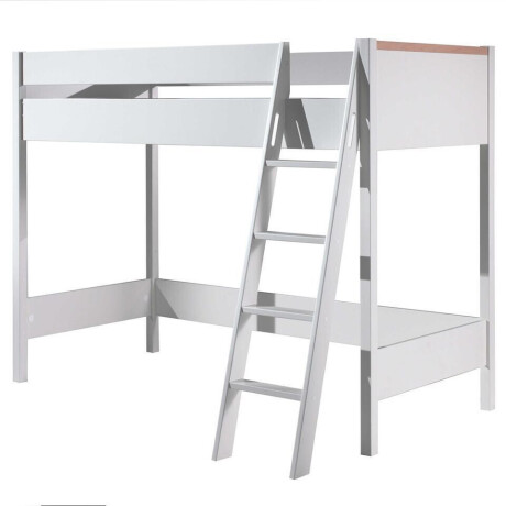 Leen Bakker - Vipack Hoogslaper London - 90x200 Cm - Spaanplaat - Wit - 210.2x138.6x160 Cm