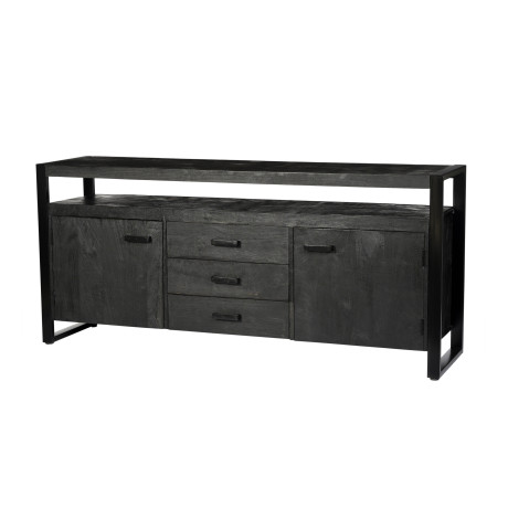 Livingfurn Dressoir 'Norris' Mangohout en staal, 180 cm