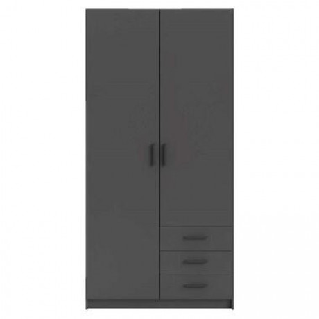 Kledingkast Sprint 2-deurs - antracietkleur - 200x98,5x50 cm - Leen Bakker
