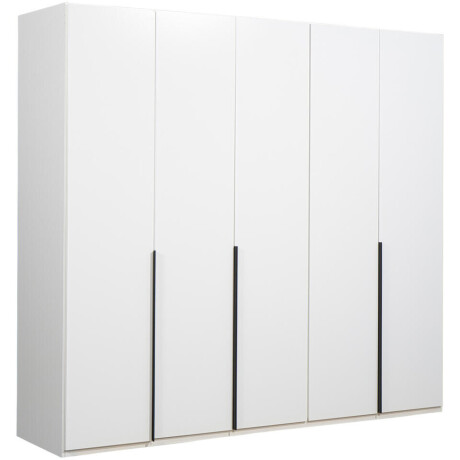 Leen Bakker - Kledingkast Milaan 5-deurs - 236x225x58 Cm - Spaanplaat - Wit