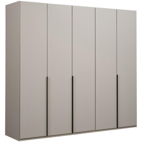 25% korting - Leen Bakker - Kledingkast Milaan 5-deurs - Greige - 236x225x58 Cm - Spaanplaat - Beige