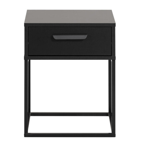 Leen Bakker - Nachtkastje Tokio - 1 Lade - Spaanplaat - Zwart - 38.5x40x51.7 Cm
