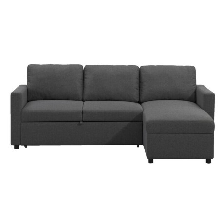 Leen Bakker - Slaapbank Turijn Met Opbergruimte - Antraciet - 82x215x145 Cm - Stof - Grijs