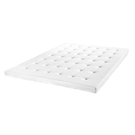 Leen Bakker - Topmatras Nova - Koudschuim - 160x200x8 Cm - Polyester - Wit