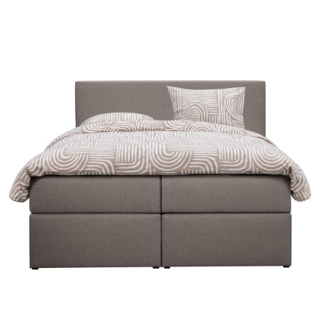 Leen Bakker - Boxcombinatie Orebro 6-delig - 180x200 Cm - Stof - Taupe