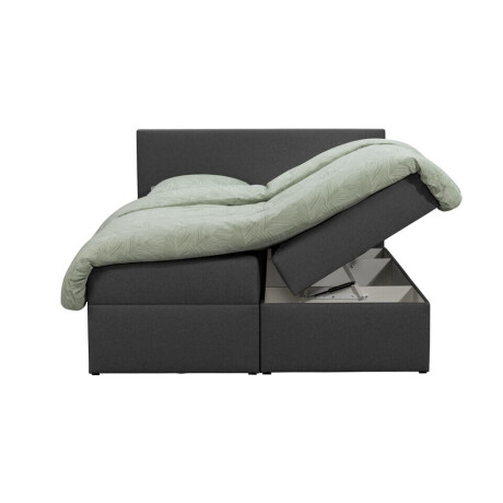 20% korting - Leen Bakker - Boxcombinatie Met Opbergruimte Orebro 6-delig - Antraciet - 160x200 Cm - Stof - Grijs