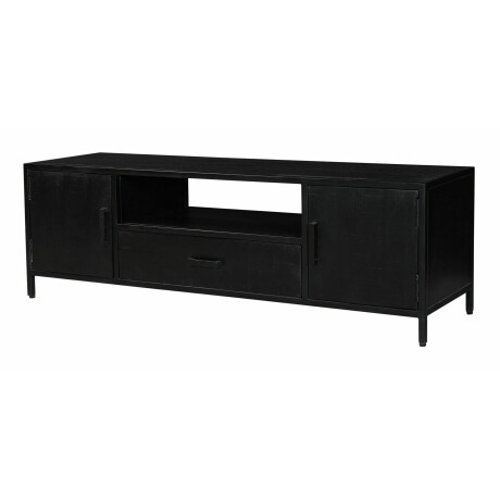 Livingfurn TV-meubel 'Kala' Mangohout 160cm, kleur zwart