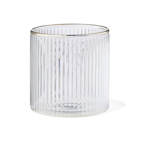 HEMA HEMA Glas Voor Geurkaars ⌀6.5x6.5cm Ribbel Transparant (transparant)