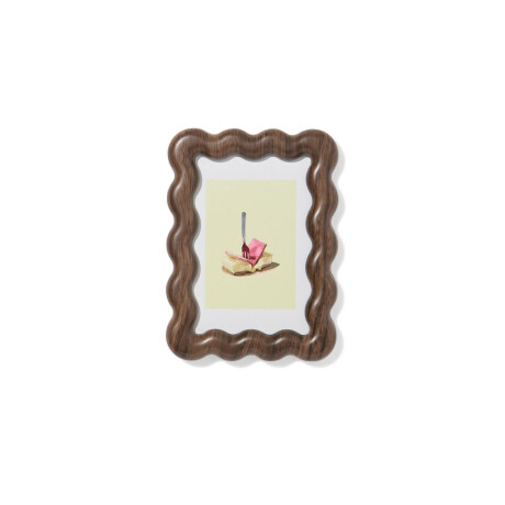 HEMA HEMA Fotolijst 10x15cm Hout Golf (donkerbruin)