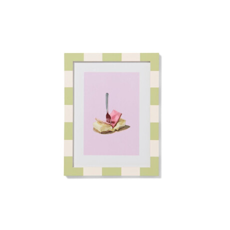 HEMA HEMA Fotolijst 15x20cm Hout Strepen (groen)