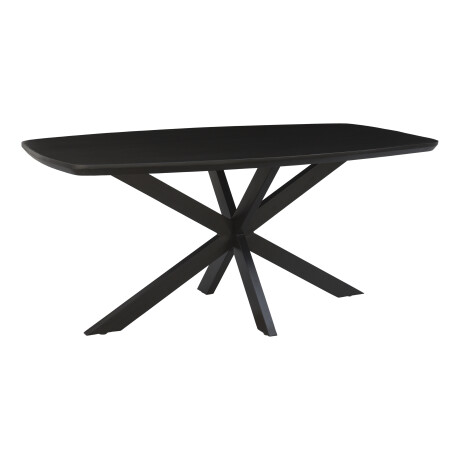 LivingFurn Deens Ovale Eettafel 'Jesper' Mangohout, 210 x 105cm, kleur Zwart