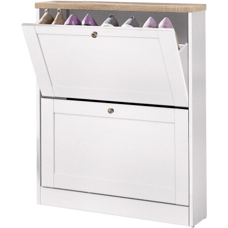 Home affaire Schoenenkast Erica Breedte 70 cm, met 2 kleppen en facettenfront