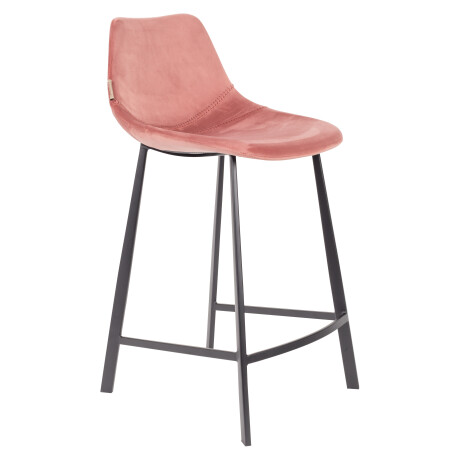 Dutchbone Barkruk 'Franky' Velvet (zithoogte 65cm), kleur Roze