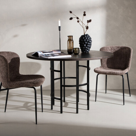 Nohr Ronde Eettafel 'Vu' 115cm, kleur Mokka