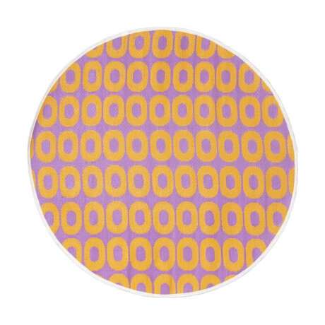 Buitenkleed rondo - paars/oranje - ø150 cm