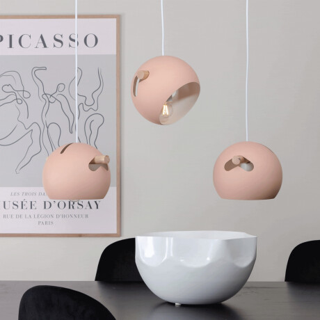 Nohr Hanglamp 'Reem' 3-lamps, kleur Roze