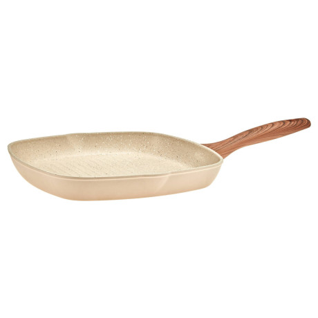 Sambonet Grillpan Rock 'n' Rose - Creme - 28 x 28 cm - standaard anti-aanbaklaag